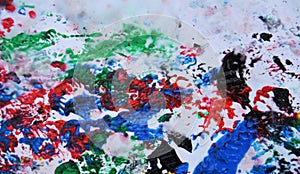 Colorful dark black blue pink colors and hues. Abstract wet paint background. Painting spots.
