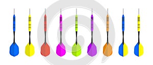 Colorful darts for playing set