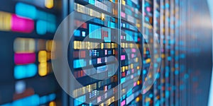 Colorful Data Visualization of Digital Technology Concepts and Patterns