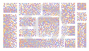 Colorful data volumes with analytics. Bigdata analysis of business information