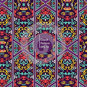 Dayak borneo colorful pattern background photo