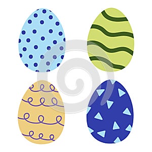 Colorful decorated eggs in various patterns perfect for Easter celebration or spring crafts