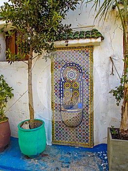 Colorful decoration typical of Moroccan architecture