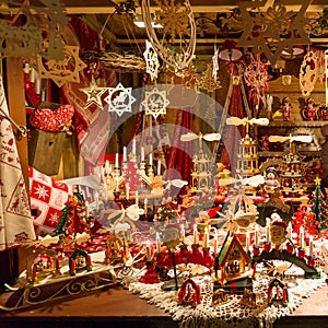 Colorful decorations on the Christmas market iat Strasbourg photo