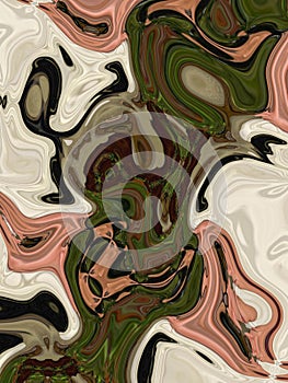 Colorful decorative abstract of liquified image