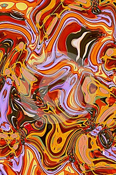 Colorful decorative abstract of liquified image