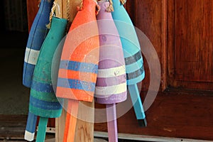 Colorful decorative buoys