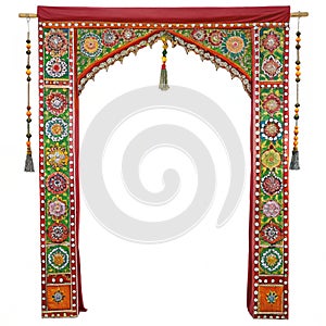 Decorative toran doorway hanging isolated on white background photo