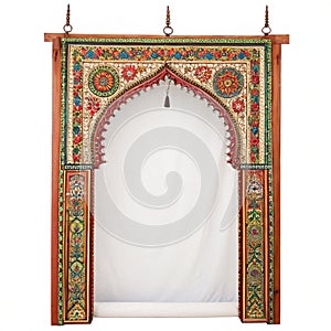 Decorative toran doorway hanging isolated on white background photo