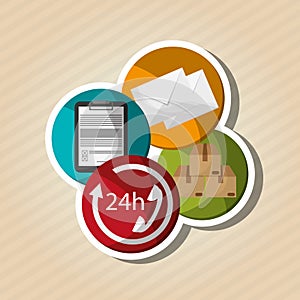 Colorful delivery design, vector illustration