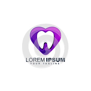 Colorful dental logo design template