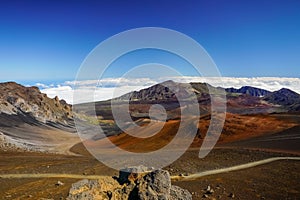 Colorful desert landscape in Haleakala National Park, Maui, Hawaii