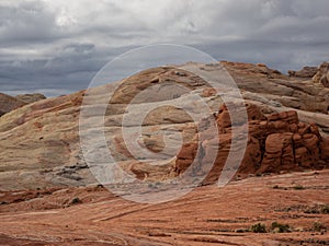 Colorful desert rock formations