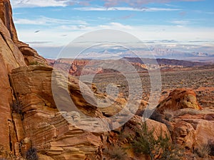 Colorful desert rock formations