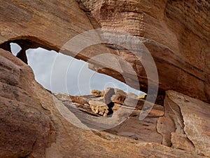 Colorful desert rock formations