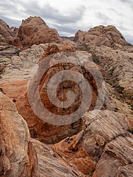 Colorful desert rock formations