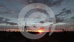 Colorful Desert Sunrise Time Lapse In Scottsdale Arizona With Cactus