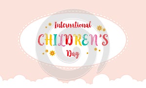 Colorful design for childrens day card
