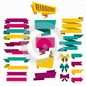 Colorful Design Elements Flat Set