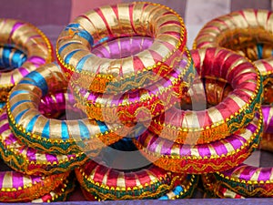 Colorful designer Head Carrying Ring, Support for Head Loads of carrying water pot in village