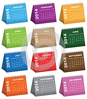 Colorful Desk Calendars