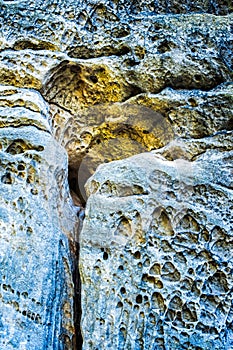 Colorful detail of a special stonewall