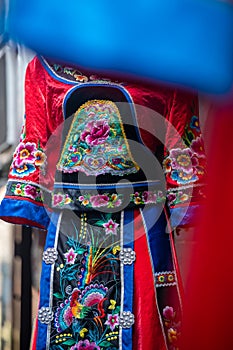 Colorful details of ethnic minorities costume