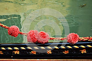 Colorful details of gondola, Venice