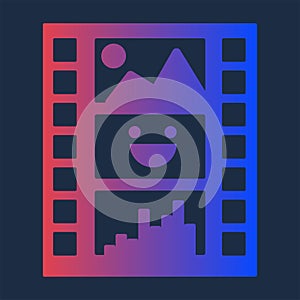 Colorful Diafilm for Multimedia Production Icon