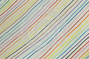 Colorful diagonal line background made from pencil color