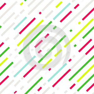 Colorful Diagonal Lines Pattern on White Background for Modern Design.