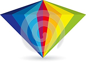 Colorful diamond logo