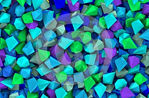 Bluish diamonds in tight space