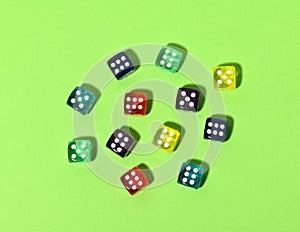Colorful dice
