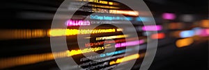 Colorful Digital Code Streams in a Modern Abstract Design Showcasing Data in Motion
