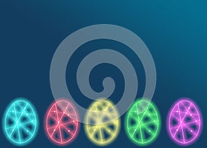 colorful digital Easter eggs, creative technology design