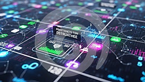 The scene evokes a sense of abstract technology or AI systems