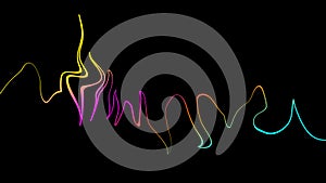 Colorful digital line . Speaking sound wave lines