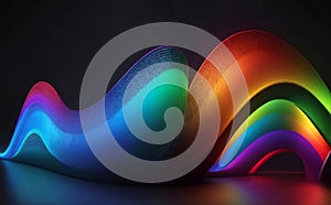 A colorful digital sound waves, Generative AI Illustration