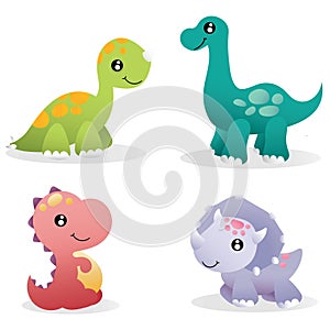 Colorful Dinosaur Parade Bringing Joy to Children with Vibrant Cartoon Illustrations