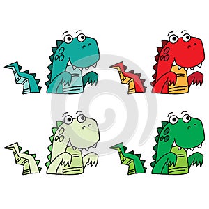Colorful Dinosaur Parade Bringing Joy to Children with Vibrant Cartoon Illustrations