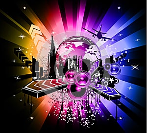 Colorful Discoteque Event Background