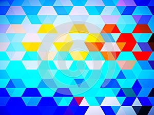 A colorful distinguishing geometric pattern of designing shapes of rectangles photo
