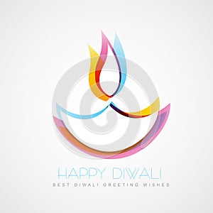 Colorful diwali diya