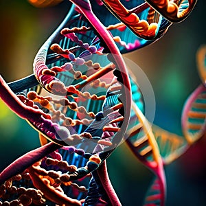 Colorful dna - ai generated image