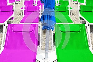 Colorful dock chairs