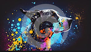 Colorful dog art wallpaper