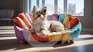 Colorful Dog Bed A Stylish Addition To Your Small Dog\'s Comfort