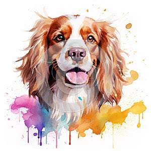 Colorful Doggy Artwork on a White Canvas