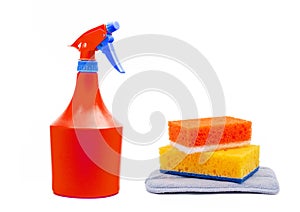 Colorful domestic objects for cleaning